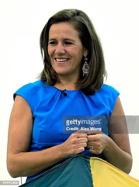 Mexican first lady Margarita Zavala is visits New Hampshire Estates Elementary School, which was awarded the USDA�s Healthier US School Challenge...