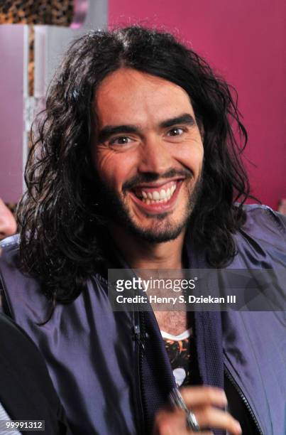 Actor Russell Brand attends the "Get Him to the Greek" press junket at the Diesel 5th Avenue store on May 19, 2010 in New York City.