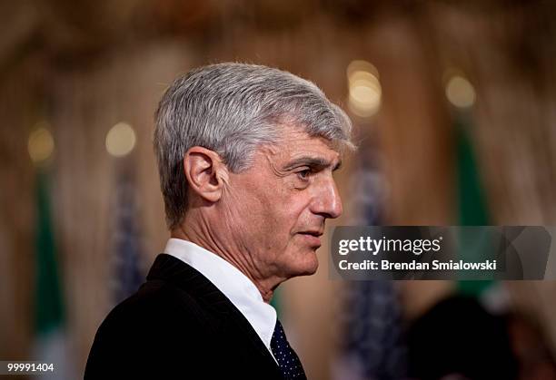 Robert Rubin, former Secretary of the Treasury, former Goldman Sachs board member and former Director of Citi Group, waits for a luncheon at the US...