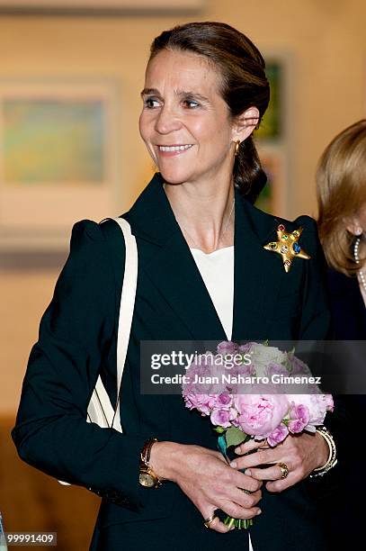 Princess Elena of Spain attends International Arts Awards for people with downs syndrome at Centro Cultural El Aguila on May 19, 2010 in Madrid,...