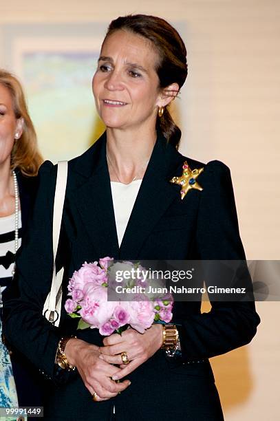 Princess Elena of Spain attends International Arts Awards for people with downs syndrome at Centro Cultural El Aguila on May 19, 2010 in Madrid,...