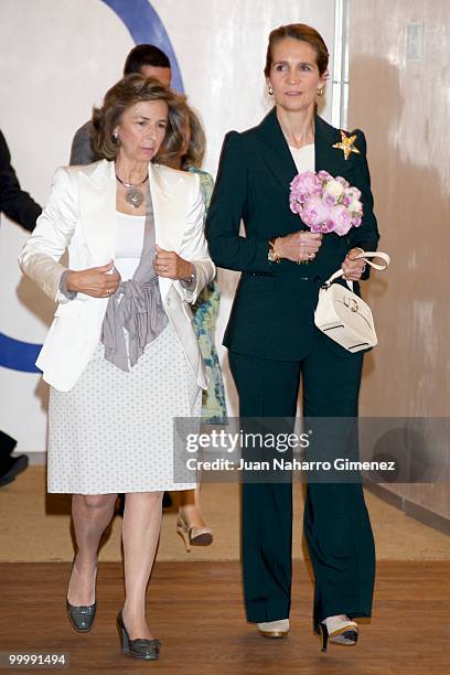 Princess Elena of Spain attends International Arts Awards for people with downs syndrome at Centro Cultural El Aguila on May 19, 2010 in Madrid,...