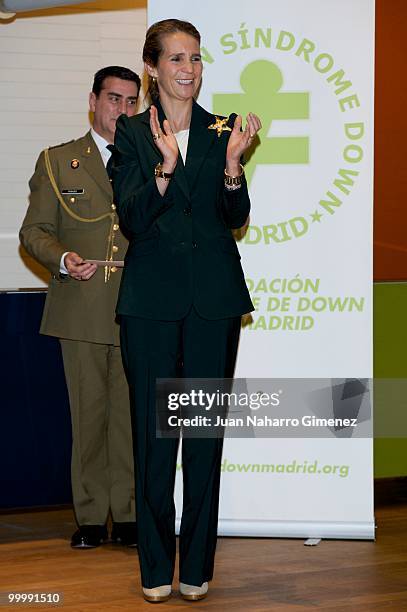 Princess Elena of Spain attends International Arts Awards for people with downs syndrome at Centro Cultural El Aguila on May 19, 2010 in Madrid,...