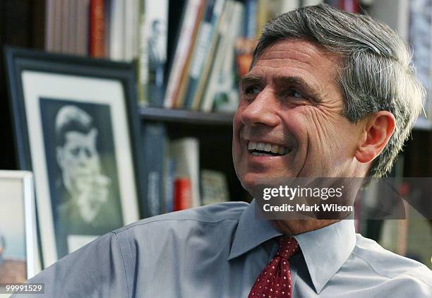 Rep. Joe Sestak speaks with members of his staff in his office on Capitol Hill, May 19, 2010 in Washington, DC. Rep. Sestak defeated Senator Arlen...