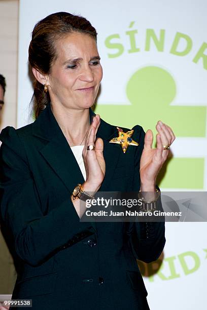 Princess Elena of Spain attends International Arts Awards for people with downs syndrome at Centro Cultural El Aguila on May 19, 2010 in Madrid,...