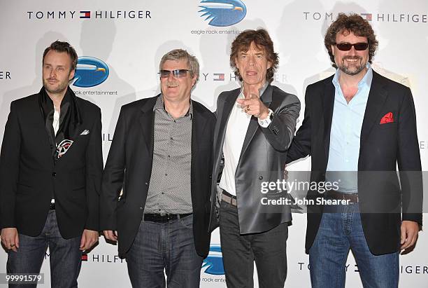 Director Stephen Kijak singer Mick Jagger of the Rolling Stones and guests attend the 'Stones in Exile' Photo Call held at the Salon Martha Barriere...