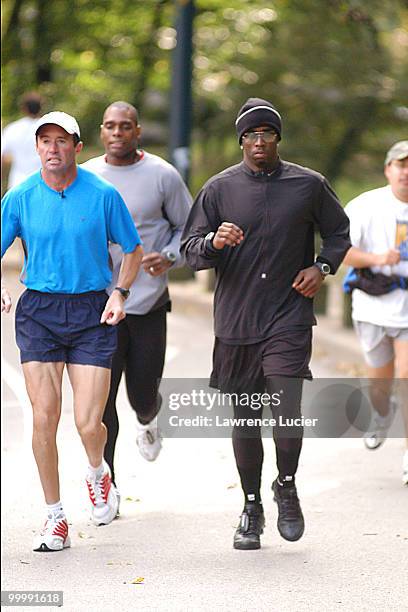 Alberto Salazar, Sean "P. Diddy" Combs, and trainger Mark Jenkins