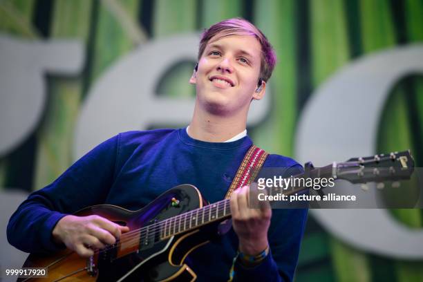 George Ezra performs on stage at the Lollapalooza festival in Hoppegarten, Germany, 9 September 2017. The music festival is held over two days on the...