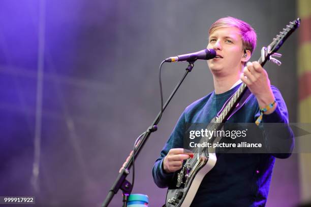 George Ezra performs on stage at the Lollapalooza festival in Hoppegarten, Germany, 9 September 2017. The music festival is held over two days on the...