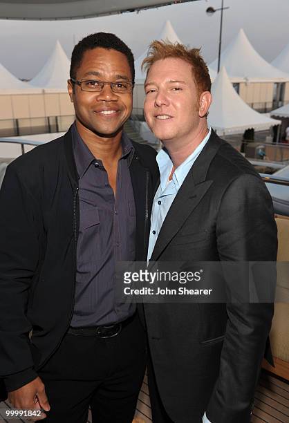 Actor Cuba Gooding Jr. And Producer Ryan Kavanaugh attend the "Art of Elysium Paradis Dinner and Party" at Michael Saylor's Yacht, Slip S05 during...