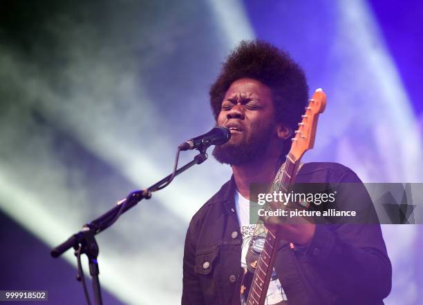 British musician Michael Kiwanuka performs at the Lollapalooza festival in Hoppegarten, Germany, 9 September 2017. The music festival is held over...