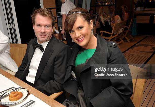 Art of Elysium founder Jennifer Howell and Michael Saylor attend the "Art of Elysium Paradis Dinner and Party" at Michael Saylor's Yacht, Slip S05...