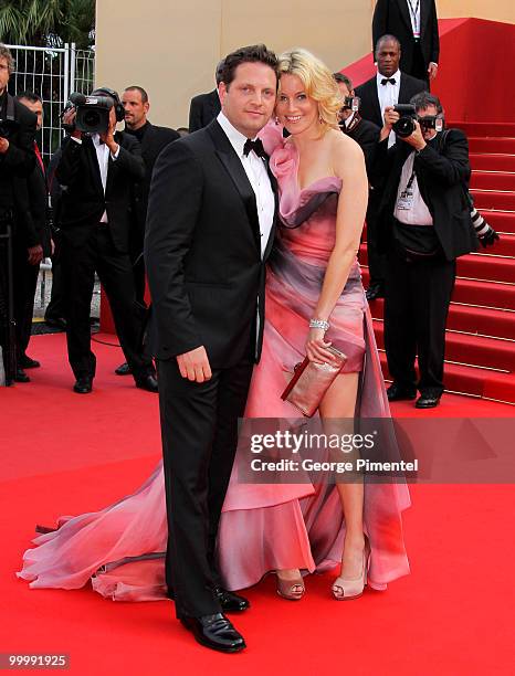 Actress Elizabeth Banks and guest attend the premiere of 'Poetry' held at the Palais des Festivals during the 63rd Annual International Cannes Film...