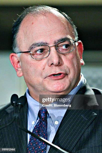 Clarence Cazalot, president and chief executive officer of Marathon Oil Corporation, speaks during an Executives' Club of Chicago luncheon in...