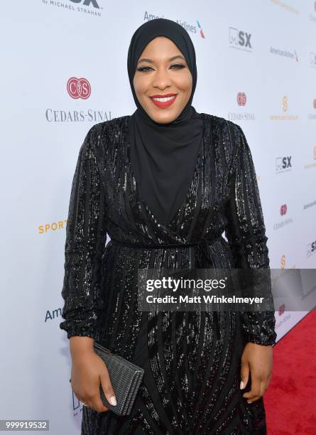 Ibtihaj Muhammad attends the 33rd Annual Cedars-Sinai Sports Spectacular at The Compound on July 15, 2018 in Inglewood, California.