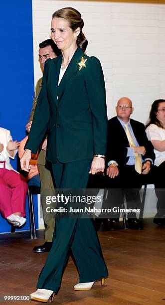 Princess Elena of Spain attends the International Arts Awards by people with downs syndrome at Centro Cultural El Aguila on May 19, 2010 in Madrid,...