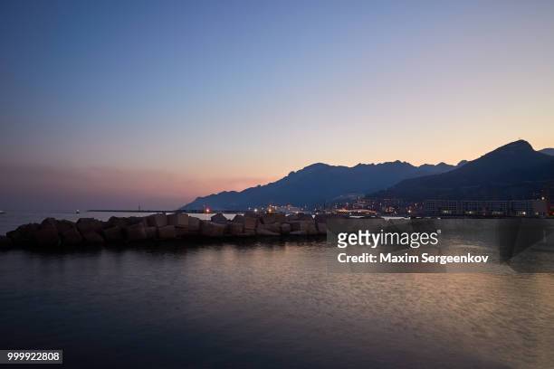 sunset on the amalfi coast - maxim ストックフォトと画像