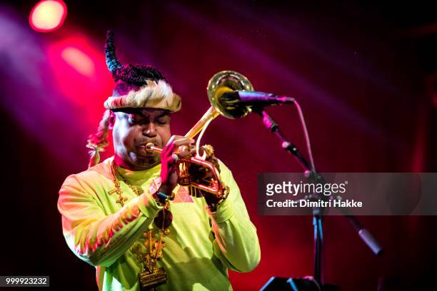 Christian Scott of R&R=Now performs on stage at North Sea Jazz Festival at Ahoy on July 13, 2018 in Rotterdam, Netherlands.