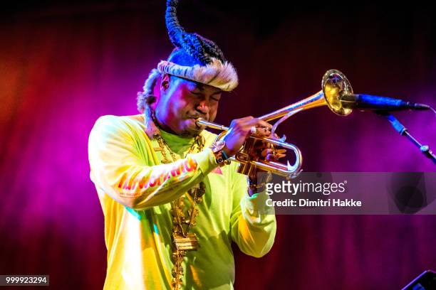 Christian Scott of R&R=Now performs on stage at North Sea Jazz Festival at Ahoy on July 13, 2018 in Rotterdam, Netherlands.