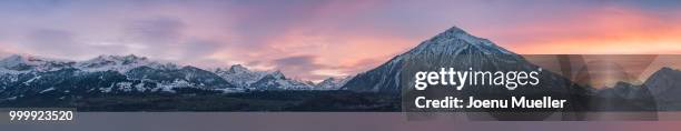 mountainscape sunset pano - mueller stock pictures, royalty-free photos & images