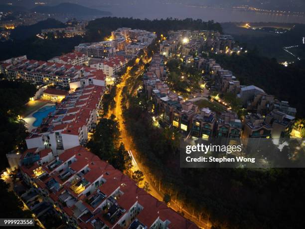 tai po - sunset - tai stock pictures, royalty-free photos & images