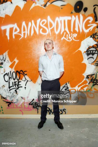 Actor Andrew Barrett attends the Off Broadway opening night performance of Trainspotting Live on July 15, 2018 in New York City.