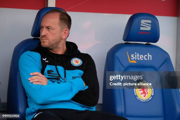 Braunschweig's coach Torsten Lieberknecht, photographed before the 2nd German Bundesliga soccer match between Eintracht Braunschweig and SV...