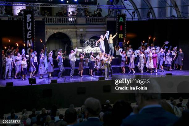 General view of the Thurn & Taxis Castle Festival 2018 - 'Evita' Musical on July 15, 2018 in Regensburg, Germany.