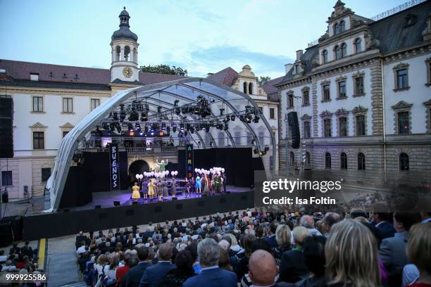 General view of the Thurn & Taxis Castle Festival 2018 - 'Evita' Musical on July 15, 2018 in Regensburg, Germany.
