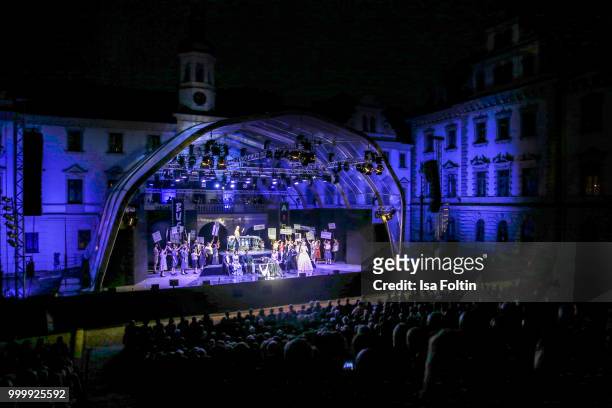 General view of the Thurn & Taxis Castle Festival 2018 - 'Evita' Musical on July 15, 2018 in Regensburg, Germany.