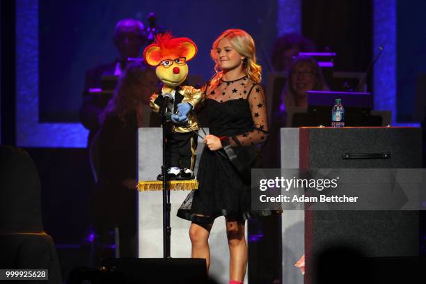 Darci Lynne performs at the 2018 So the World May Hear Awards Gala benefitting Starkey Hearing Foundation at the Saint Paul RiverCentre on July 15,...