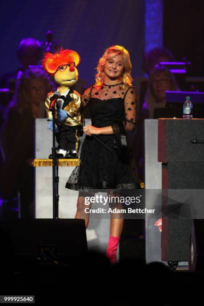 Darci Lynne performs at the 2018 So the World May Hear Awards Gala benefitting Starkey Hearing Foundation at the Saint Paul RiverCentre on July 15,...