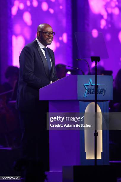 Forest Whitaker takes the stage at the 2018 So the World May Hear Awards Gala benefitting Starkey Hearing Foundation at the Saint Paul RiverCentre on...