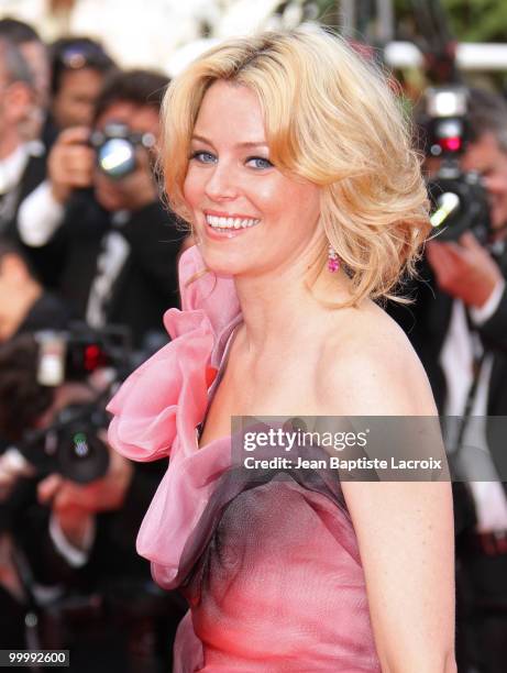 Elizabeth Banks attends the premiere of 'Poetry' held at the Palais des Festivals during the 63rd Annual International Cannes Film Festival on May...