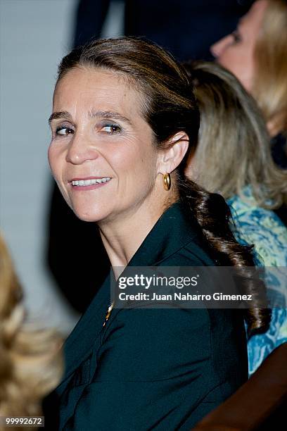 Princess Elena of Spain attends the International Arts Awards by people with downs syndrome at Centro Cultural El Aguila on May 19, 2010 in Madrid,...