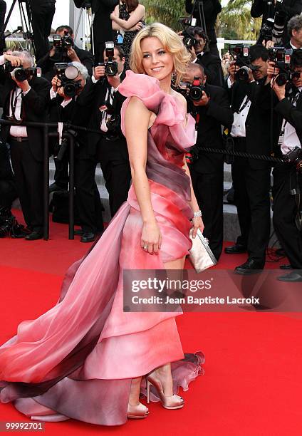 Elizabeth Banks attends the premiere of 'Poetry' held at the Palais des Festivals during the 63rd Annual International Cannes Film Festival on May...