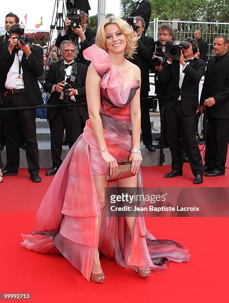Elizabeth Banks attends the premiere of 'Poetry' held at the Palais des Festivals during the 63rd Annual International Cannes Film Festival on May...