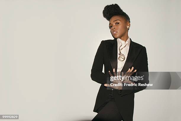 Singer Janelle Monae poses at a portrait session for YRB in Hollywood, CA on May 1, 2010. .