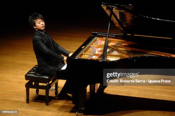 Chinese pianist Lang Lang performs on concert for Musica Insieme at the auditorium Manzoni on May 19, 2010 in Bologna, Italy.