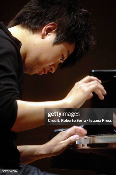 Chinese pianist Lang Lang performs on concert for Musica Insieme at the auditorium Manzoni on May 19, 2010 in Bologna, Italy.