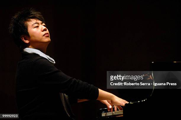 Chinese pianist Lang Lang performs on concert for Musica Insieme at the auditorium Manzoni on May 19, 2010 in Bologna, Italy.