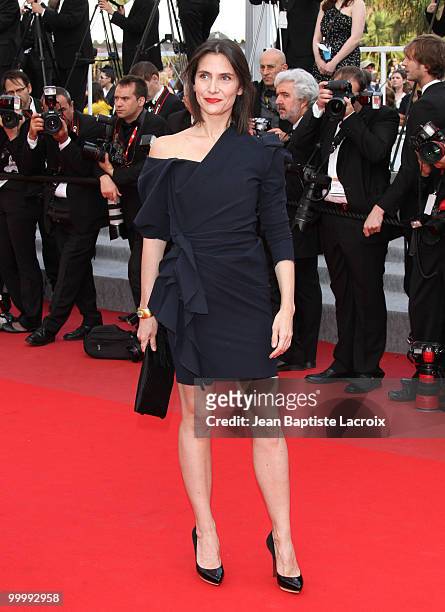 Geraldine Pailhas attends the premiere of 'Poetry' held at the Palais des Festivals during the 63rd Annual International Cannes Film Festival on May...