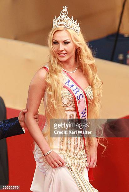 Mrs. World Victorya Radochinskaya attends the "My Joy" Premiere at the Palais des Festivals during the 63rd Annual Cannes Film Festival on May 19,...