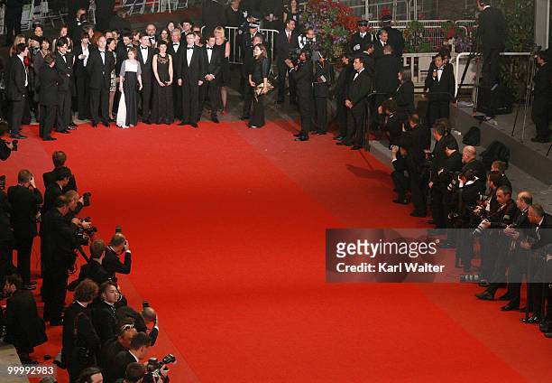 General view of the cast and crew of the film at the "My Joy" Premiere at the Palais des Festivals during the 63rd Annual Cannes Film Festival on May...