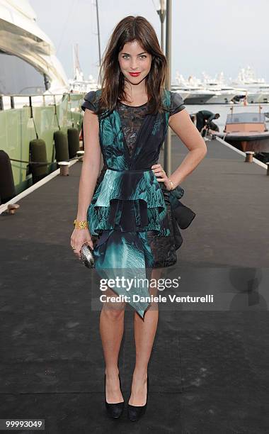 Model Julia Restoin Roitfeld attends the Fair Game Cocktail Party hosted by Giorgio Armani held aboard his boat 'Main' during the 63rd Annual...