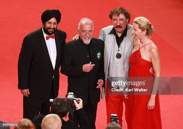 Novelist Paulo Coelho and guests attend the "My Joy" Premiere at the Palais des Festivals during the 63rd Annual Cannes Film Festival on May 19, 2010...