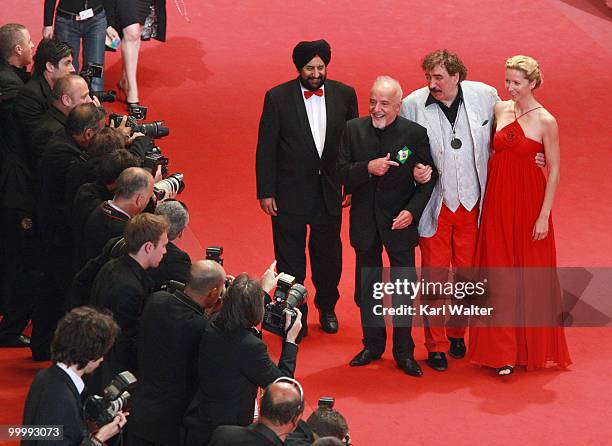 Novelist Paulo Coelho and guests attend the "My Joy" Premiere at the Palais des Festivals during the 63rd Annual Cannes Film Festival on May 19, 2010...