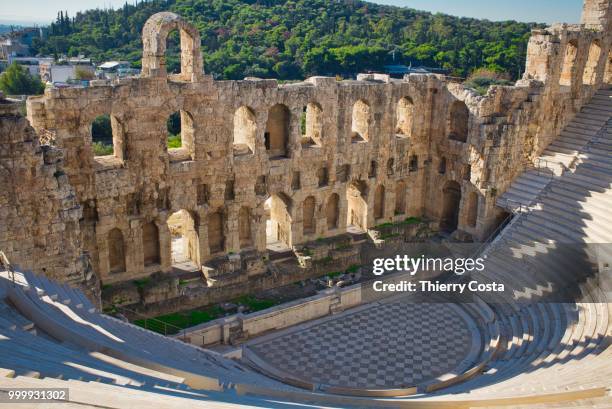 acropolis, theatre - odeon ancient building stock pictures, royalty-free photos & images