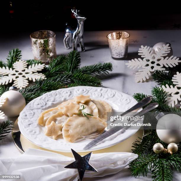 traditional christmas pierogi - darius stock pictures, royalty-free photos & images