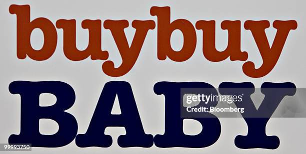 Buy Buy Baby Inc. Logo sits on display on the sidelines of the Berkshire Hathaway annual meeting in Omaha, Nebraska, U.S., on Saturday, May 1, 2010....